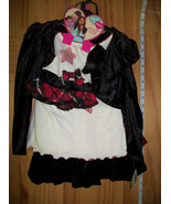 What A Doll Dress Set 4/5 Matching Girl Skirt Outfit Star Red Plaid Ribb... - $28.49