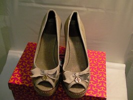 Women&#39;s tory burch shoes wedge jackie 110MM size 9 B us - $163.30