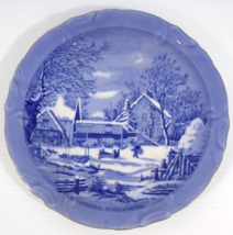 The Farm Home in Winter CURRIER and IVES Style Collectors Plate Vintage - £11.26 GBP