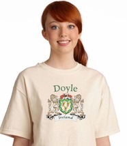 Doyle Irish Coat of arms tee Shirt in Natural - £12.72 GBP+