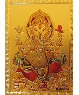 Ganesh Ganesha Gold Foil Magnet Hindu Elephant God Spiritual Religion Hinduism  - $10.00