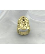 Unique Man Head Design Signet Ring, High Quality Yellow Brass Handmade J... - $1,143.51 MXN