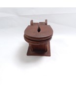 Asset Here Wooden Toilet Bank Small Vintage Novelty - £12.64 GBP