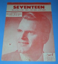 Boyd Bennett Sheet Music Seventeen Vintage 1955 Lois Publishing Co. - £15.12 GBP