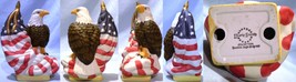 Porcelain Eagle Atop Flag - £15.92 GBP