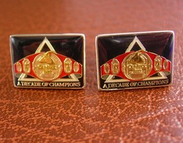 Championship Belt Cufflinks Vintage Tie Clip Set A Decade of Champions O... - £97.89 GBP