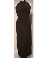 Vintage NEW with Tags Long Black Washable Sleeveless Silk Dress Gown - $63.80 CAD