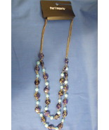 Pier 1 Imports New Double Strand Drop Beaded Blue Necklace - £10.31 GBP