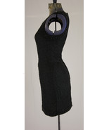 Vintage Black Beaded Sheer Laurence Kazar Silk Wiggle Dress - $83.23 CAD