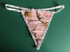 New Womens Soft Pink CAMO REALTREE Camoflauge Gstring Thong Lingerie Pan... - $19.99
