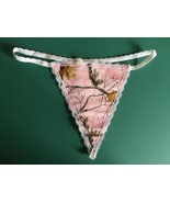 New Womens Soft Pink CAMO REALTREE Camoflauge Gstring Thong Lingerie Pan... - £14.88 GBP