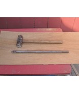 Vintage 3 1/2 lb Sledge Hammer Unmark and 18&quot; Demolition Chisel - $44.55