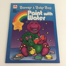 Barney &amp; Baby Bop Paint With Water Book Tear Out Pages Vintage Golden 1993 NEW - £15.78 GBP