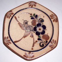 Tonala Mexican Ornate Bird Art Pottery Display Plate - £51.32 GBP