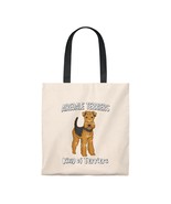 Airedale Terrier Tote Bag - Vintage, Makeup, Cosmetics, Travel Bag - $18.00