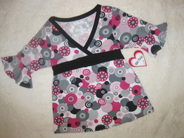 GIRLS 5-6 - Girl Time - Pink / Gray Pullover BLOUSE - €8,52 EUR