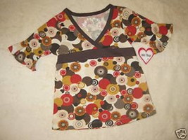 GIRLS 6X - Girl Time - Brown/Gold/Gray/Rust Pullover BLOUSE - €8,52 EUR