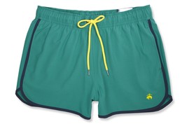 Brooks Brothers Green 4&quot; Contrast Pipe Swim Trunk Shorts, XXL 2XL BB-2309 - $88.61