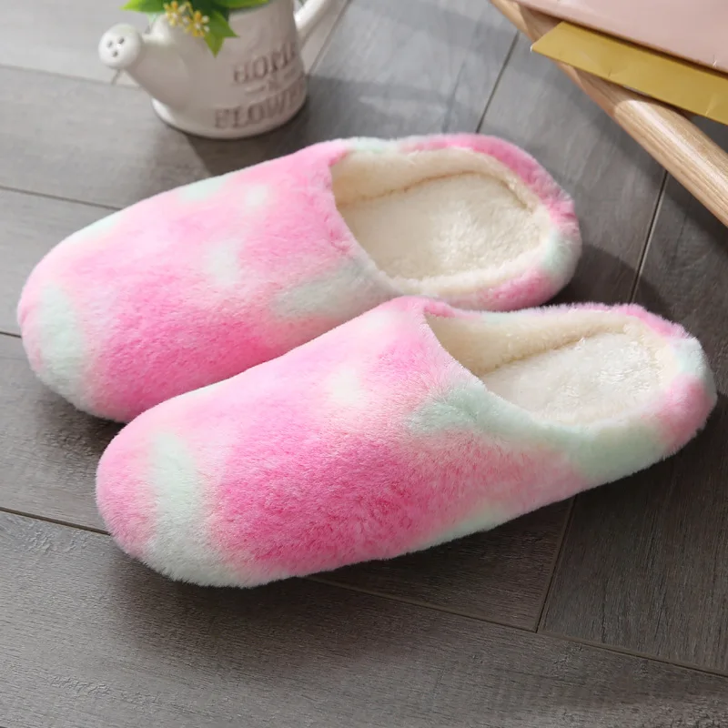   Color Indoor Silent Soft  Slippers Shoes All-match Flip Flop Loafer Winter War - £33.04 GBP