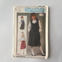 Simplicity 6690 Sewing Pattern Size 10 Bust 28.5 Skirt 1984 Child Girl V... - $7.87