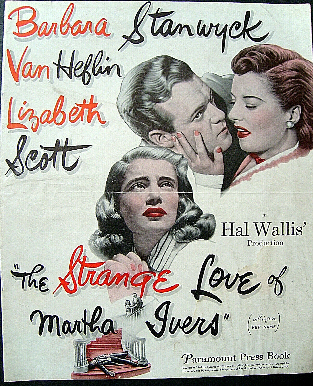 Primary image for :KIRK. DOUGLAS ; 1ST DEBUT (STRANGE LOVE OF MARTHA IVERS) ORIG, 1946 PRESSBOOK