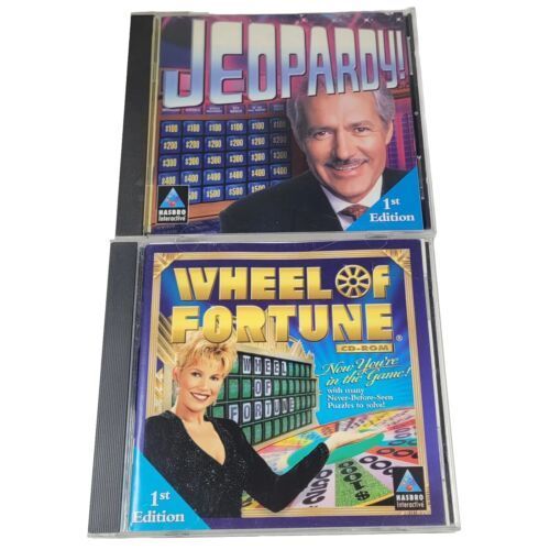 Primary image for Vintage Wheel of Fortune and Jeopardy PC Game Show Lot Vintage Good Shape