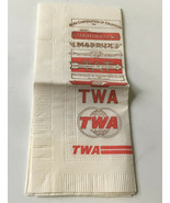 vintage old TWA in flight paper napkin aero corporation of California  - $413.01 MXN