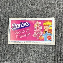 Vintage 1981 Mattel Barbie World of Fashion Mini Fold Out Pamphlet Clothing - £9.96 GBP