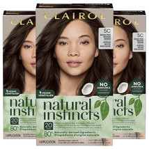 3-Clairol Natural Instincts Semi-Permanent Hair Dye, 5C Brass Free Mediu... - $37.99
