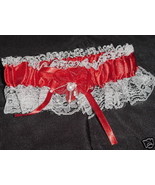 Red Satin And Lace Garter - New - £4.69 GBP
