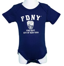 FDNY Baby Infant Screen Printed Bodysuit Navy &amp; White Fire Dept Tee Toddler Gift - £12.78 GBP