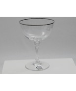 Lenox MONTCLAIR dessert glass platinum band Crystal Made in USA Mt Pleas... - £9.40 GBP