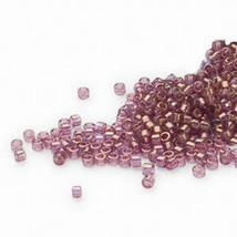 Miyuki Delicas 11/0, Tr Gold Luster Amethyst 108, 50g glass delica beads... - £16.12 GBP