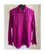 American Eagle Outfitters Cranberry Button Up Shirt Blouse Chest Pocket,... - $301.15 MXN