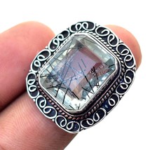 Black Rutile Vintage Style Handmade Christmas Gift Ring Jewelry 8.75" SA 1864 - £5.98 GBP