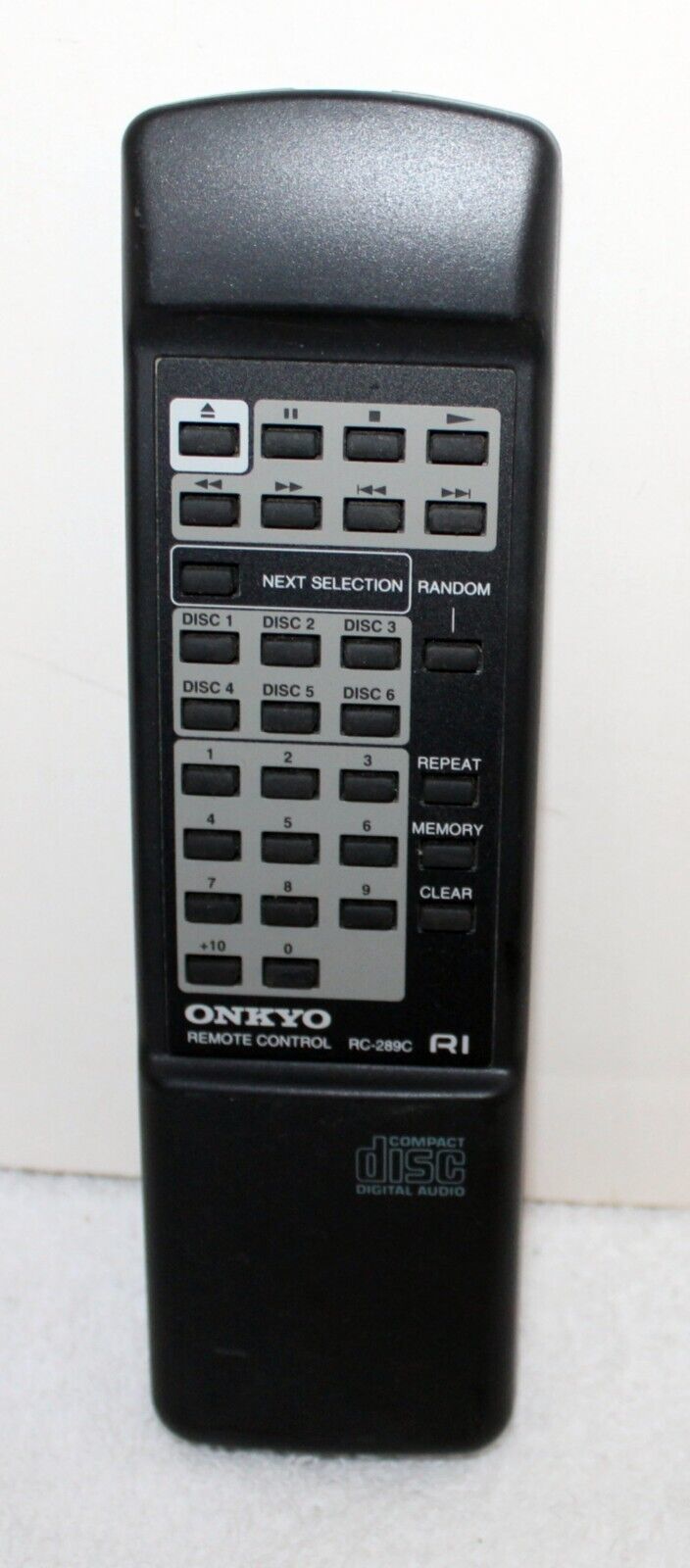 Onkyo RC-289C Compact Disc Remote Control ~ OEM ~ Very Good+ Used Condition - $6.99