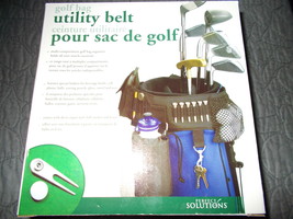 New in Box Perfect Solutions Golf Bag Utility Belt w Divot, Marker &amp; Tees - £7.90 GBP