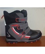 Totes Snow Boots Kids 6M Thinsulate 200 gram Black & Gray Hook Loop Great Shape - $25.27
