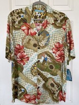 Jams World Hawaiian Aloha Shirt NWT Size M Ukulele Floral - £44.10 GBP
