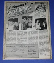 Wham George Michael BOP Magazine Photo Article Vintage 1985 - £15.12 GBP