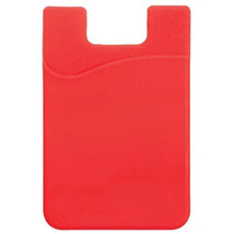 (5) Red Phone Wallet Silicone Credit Card ID Holder Pocket Stick On Brand New! - £5.30 GBP