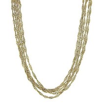 Signature Gold-tone Layered Chain Strand Necklace [Jewelry] - £24.53 GBP
