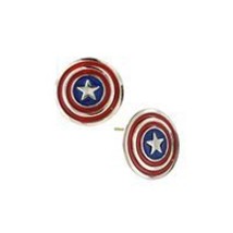 Captain America Stud Earrings [Jewelry] - £13.18 GBP