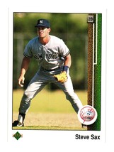 1989 Upper Deck #748 Steve Sax New York Yankees - £2.03 GBP