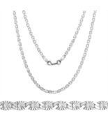 2mm 925 Sterling Silver Rhodium Plated Valentino Link Italian Chain Neck... - £35.21 GBP+