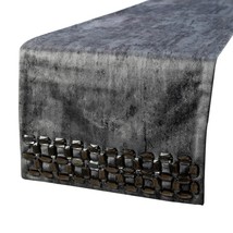 Crystal Susan - Grey Suede Decorative Table Runner - £40.44 GBP+