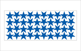 Star-shaped vinyl stickers - 1in - many colours available - £1.82 GBP