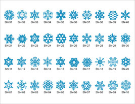 Vinyl-cut 4 inch SNOWFLAKES - 40 different styles - $1.10