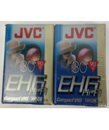 JVC EHG 30 Hi-Fi Compact VHS 90 Minute Tapes TC-30 EHGDU New Sealed 2-Pa... - $20.29 CAD