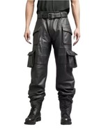 Leather Pant Pants Men&#39;s Real Jeans Style Biker Men Motorcycle Trousers ... - $190.39 CAD+